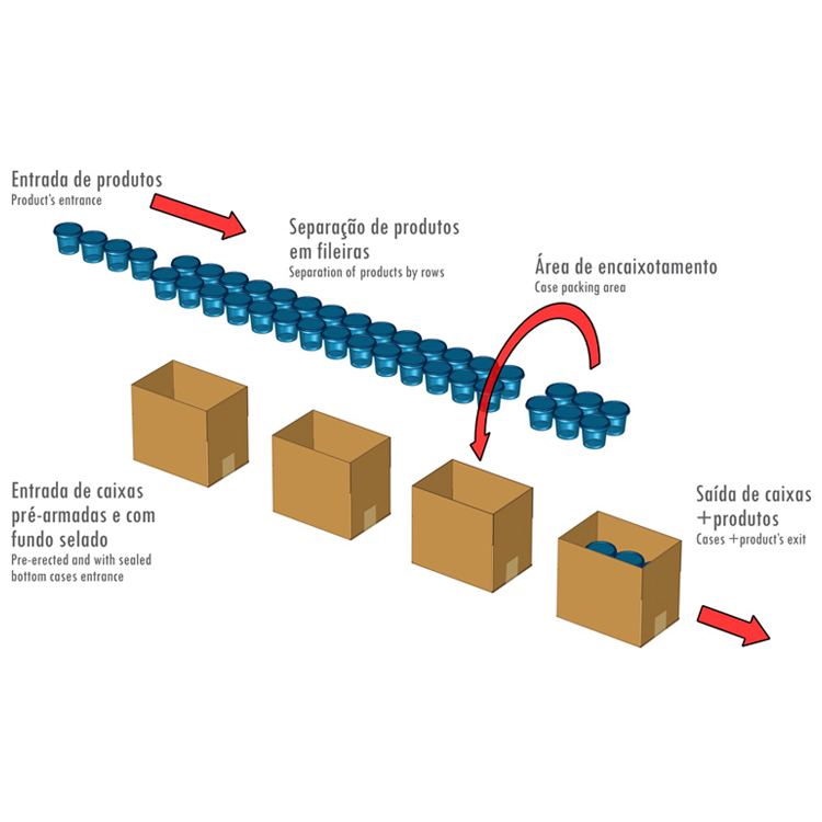 Workflow Encaixotadora pick and place lateral